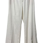 Rebecca Taylor Linen Blend Pants Mid Rise White Wide Leg Fully Lined Trousers 8 Photo 0