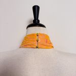 Anthropologie Eva Franco Citrus Orange Pink Knit Halter Wrap Crop Top Large New Photo 6