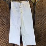 Free People  We the Free White Cotton Wide Leg Crop Jeans Size 26 Photo 1