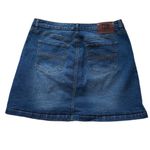 Frye  Denim Skirt WOMENS 18W Blue Stretch A-Line Button Down Cowgirl Western Mini Photo 1