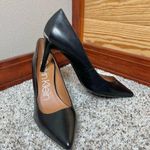 Calvin Klein Gayle Pump High Heels Shoes in Black Leather 10 Photo 1