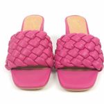 Seychelles  Fuschia Braided Connoisseur Open Toe Heels Size 7 Photo 2