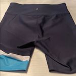 Peloton  Navy and Teal Cycling Shorts Photo 6