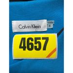 Calvin Klein  Color Block Sheath Dress Sleeveless Career Belted Blue Black Photo 10