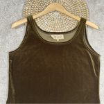 Double D Ranch Green Velvet Velour Sleeveless Tank Top Scoop Neck Western Size M Size M Photo 1