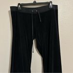 Juicy Couture  Vintage Y2K Black Velour Flare Track Pants Women’s Size Large Photo 1