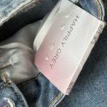 Happily Grey NWT Womens 3/25 Denim Skirt Crossover Waist Raw Hem Midi Jean Slit Blue Size undefined Photo 3