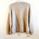 Vigoss Sweater Cable Knit Crew Neck Cozy Sweater w/ Balloon Sleeves Sz XL EUC Photo 5