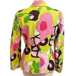 Etcetera  Canvas Cotton Floral Print‎ Blazer Size 8 Dopamine 80s Office Vintage Photo 1