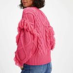 VICI  Sun Goes Down Cable Knit Fringe Pullover Sweater New Photo 2
