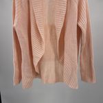 Chico's  pale Pink open front Cardigan Ribbed Knit Sweater wool mohair blend L Photo 3
