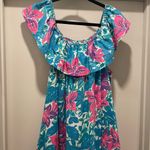 American Vintage VTG 90s 80s Ashley Ames Multicolor Tropical Floral Off-the-Shoulder Maxi Dress M Photo 7