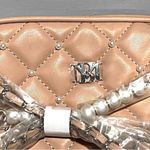 Badgley Mischka NWT Crossbody Pearl Stud Diamond Quilted Bag (BM-4138) Pink Photo 3