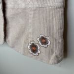 NEW NWT Aziz Small Embroidered Corduroy Bohemian Jacket Blazer Tan Floral Photo 7