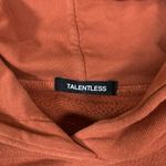 Talentless  Rust Red Pullover Graphic Logo Hoodie Large Unisex Photo 3