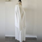 Tov White Sweatshirt Top Sheer Bottom Skirt sz 40 Dress With Slit Photo 2