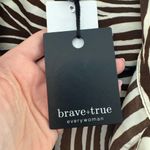 Brave & True Alice Zebra print long sleeve shirt dress medium Brown Photo 4