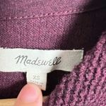 Madewell Plum Purple Crewneck Ribbed Textured 3/4 Sleeve Shirt Size XS New Photo 5