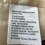 American Eagle Wool Teddy Jacket Coat Hood Mid Pockets Sherpa Vented Cream M Size M Photo 3