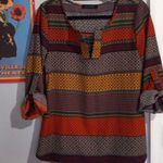 Ezra  Multicolored Bohemian Moroccan Print Tunic Top Photo 12