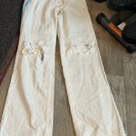 PacSun  90s Boyfriend Off White Ripped Jeans Size 27 Photo 3