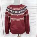 Weatherproof  Vintage Fairisle Pullover Sweater Chili Red Small Photo 4