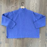 Vintage 90s Linen Blend Chore Coat Boxy Swing Jacket in Dusty Purple Size Large Photo 6