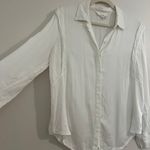 Ba&sh  White Button Down Lady Shirt Classic Workwear Career Top Size Large Photo 8