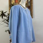 Tahari  Arthur S Levine Women's Plus Size 18W Blue Suit Jacket Full Zipper Front Photo 5