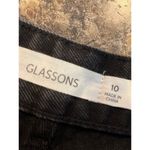Glassons  Black Cut Off Jean Shorts Size 10 Raw Hem Distressed Photo 3
