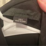 Alexander Wang  Faux Leather Moto Jacket / Silk Blouse size 4 Black Photo 6