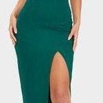 Pretty Little Thing Green Strapless Dress Photo 0