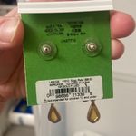 Kate Spade  14kt Gold Filled Faux Pearl Pave Floral Statement Earrings Photo 2