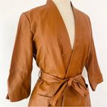 Just Female Anthropologie beautiful genuine lamb leather kimono style jacket NEW Tan Photo 5