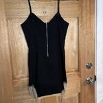 Haute Monde Black Mini Dress with Fringe size L Photo 5