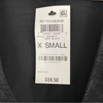 Bar III New  Lace Hem V-Neck Balloon Sleeve Crop Top Cropped Blouse Black Size XS Photo 13