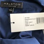 Halston Heritage  Navy Blue Embellished Gown Dress NEW Photo 6