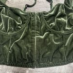 Urban Outfitters  Olive Green Velvet Corset Crop Top Photo 2