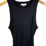 Michael Stars  Black Wren Midi Dress with Slit Ribbed Knit Size Medium Photo 2