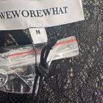 Revolve Weworewhat Lace Mock neck black top NWT size M Whimsy Photo 5