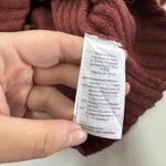 Point Sur Sweater Womens Large Burgundy Mock Neck Merino Alpaca Blend Ribbed Red Photo 3