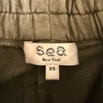 Sea New York Layla Dark Olive Green Quilted Paperbag Waist Jogger Sweatpants Size XS Photo 5