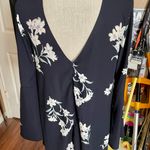 Aqua Dresses Blue Floral Bell Sleeve Mini Dress Photo 2