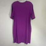 Sanctuary  Ribbed Body Con Midi Cotton Blend Dress Purple Sz 2X Short Sleeve Photo 4