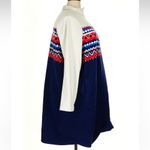 Lands' End  Fleece Mock Neck Quarter Zip Fair Isle Dress Plus  Size 3X 24W 26W Photo 2