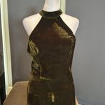 Women’s Halter Neck Full Length Velvet Sleeveless Formal Dress ZipBack Size 6 Photo 1