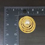 Vintage Unsigned Large Faux Pearl Twisted Rope Gold Photo 6