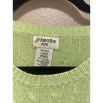 st. john's bay  Petite Large Green Cotton Blend Knit Short‎ Sleeve Sweater Top Photo 1