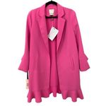 NWT PINKO Blazer Pink Ruffle Open Front Cardigan Jacket Size 44 / US Size 8 Photo 14