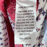 Saint Tropez West St Tropez West Tank Top Womens M Blue Red Paisley Floral Split Neck Summer Boho Photo 10